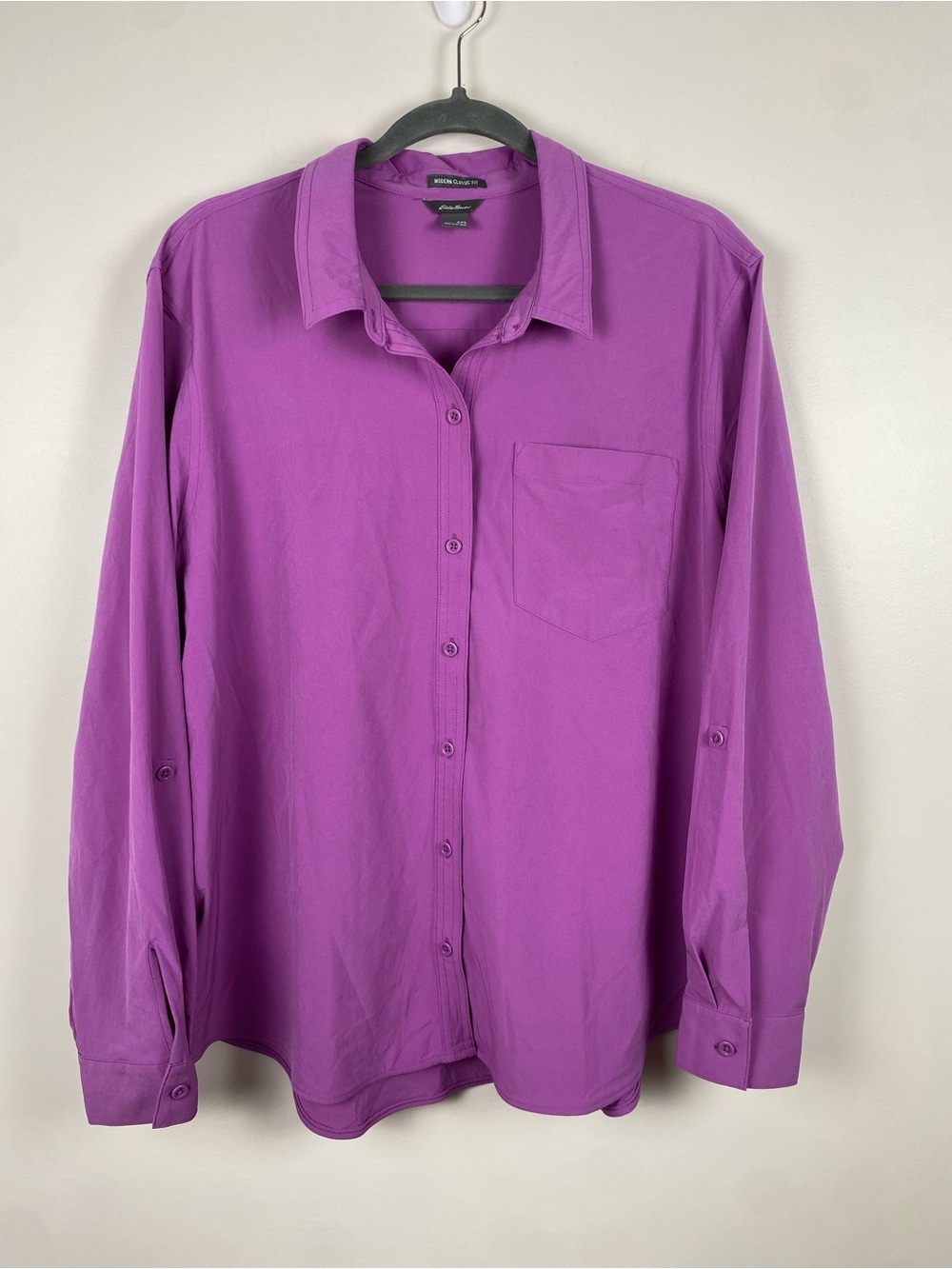 Eddie Bauer Modern Fit Purple Button-Up Shirt 2XL